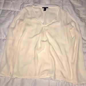 Cream colored flowy top